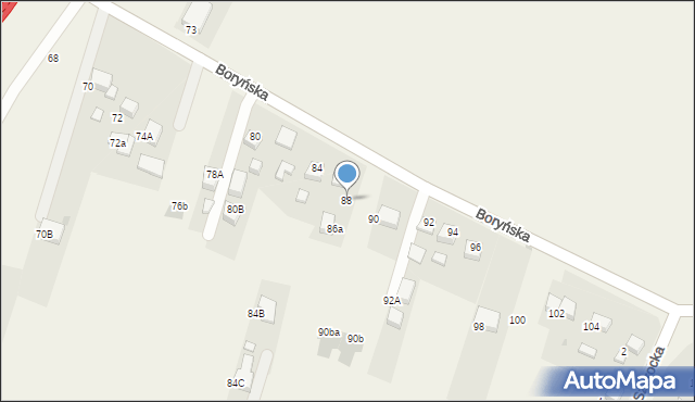 Świerklany, Boryńska, 88, mapa Świerklany