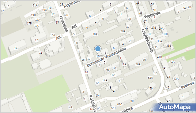 Świętochłowice, Bohaterów Westerplatte, 10, mapa Świętochłowice