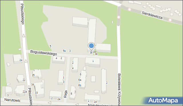 Świnoujście, Bogusławskiego Wojciecha, 3c, mapa Świnoujście