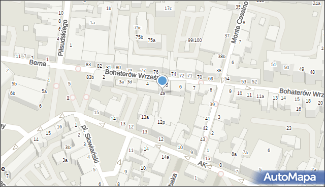 Świnoujście, Bohaterów Września, 4a, mapa Świnoujście