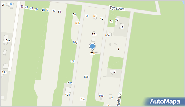 Swolszewice Małe, Borki, 75b, mapa Swolszewice Małe