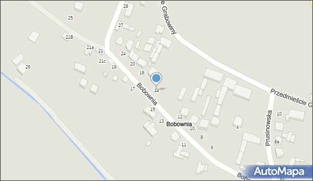 Szadek, Bobownia, 14, mapa Szadek