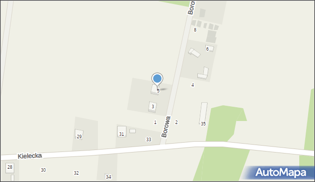 Szaniec, Borowa, 5, mapa Szaniec