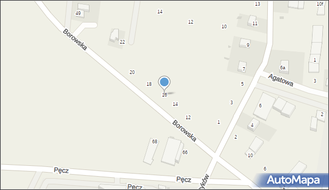 Szczawin, Borowska, 16, mapa Szczawin