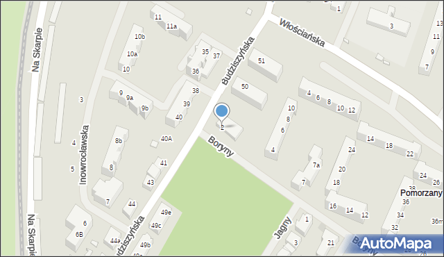 Szczecin, Boryny, 2, mapa Szczecina