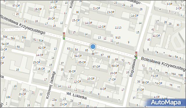 Szczecin, Bolesława Krzywoustego, 66, mapa Szczecina