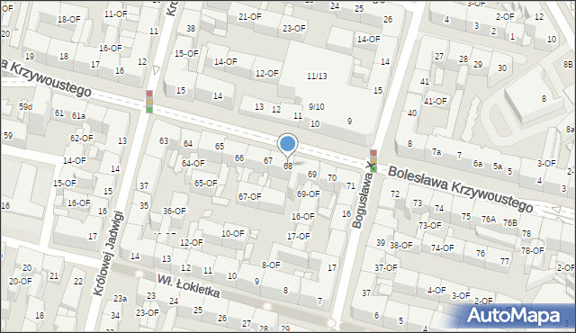 Szczecin, Bolesława Krzywoustego, 68, mapa Szczecina