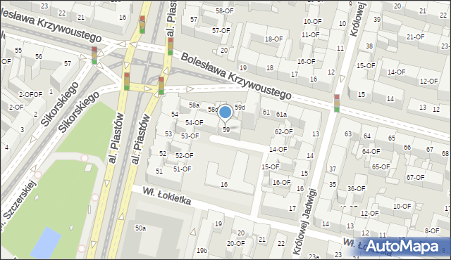 Szczecin, Bolesława Krzywoustego, 59, mapa Szczecina