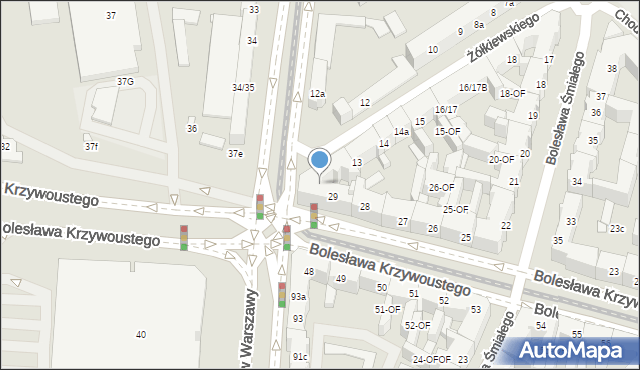 Szczecin, Bolesława Krzywoustego, 29a, mapa Szczecina