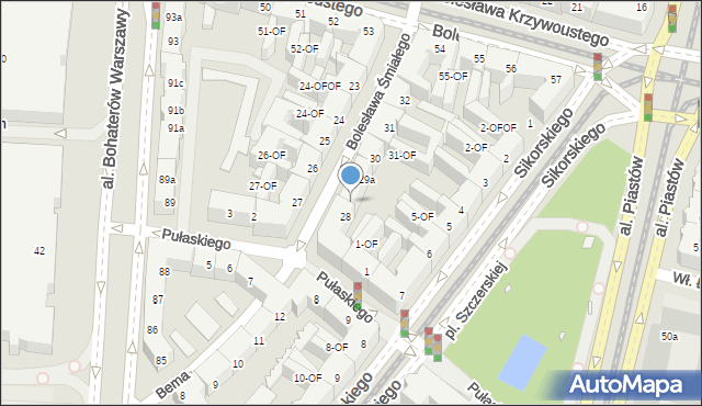 Szczecin, Bolesława Śmiałego, 29, mapa Szczecina