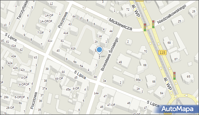 Szczecin, Bolesława Śmiałego, 2, mapa Szczecina