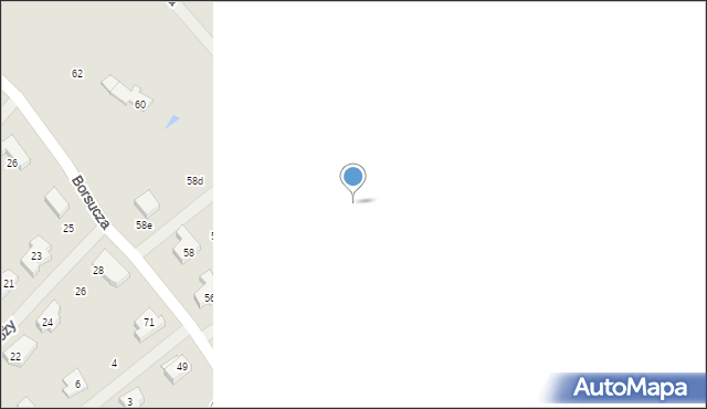 Szczecin, Borsucza, 56D, mapa Szczecina