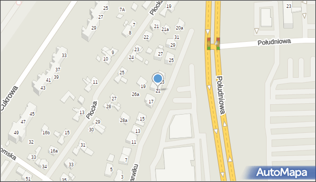 Szczecin, Bohaterów Narwiku, 21, mapa Szczecina
