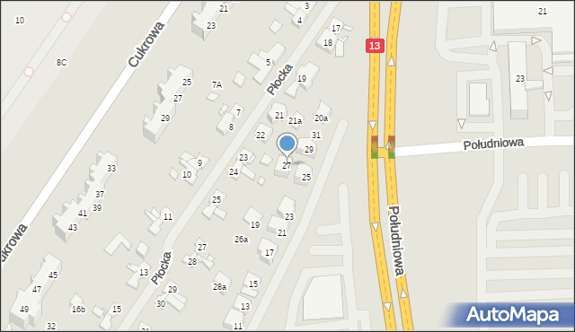 Szczecin, Bohaterów Narwiku, 27, mapa Szczecina