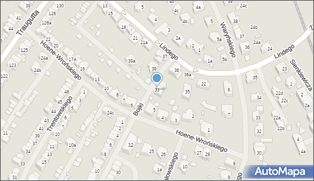 Szczecin, Bojki Jakuba, 33, mapa Szczecina