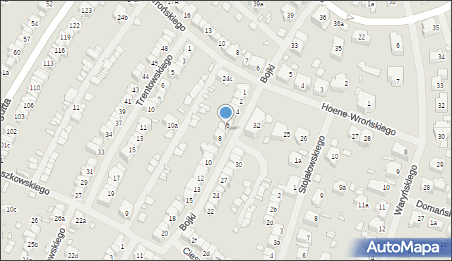 Szczecin, Bojki Jakuba, 7, mapa Szczecina