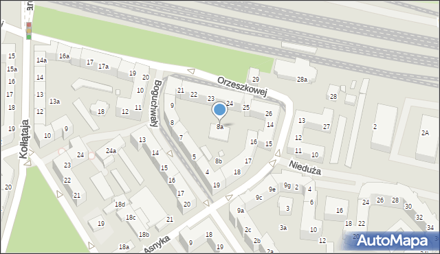 Szczecin, Boguchwały, 8a, mapa Szczecina