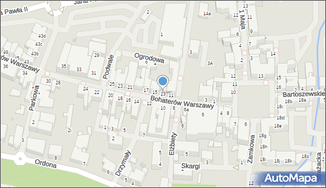 Szczecinek, Bohaterów Warszawy, 10a, mapa Szczecinek
