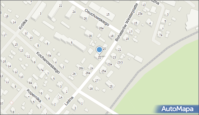 Szczytno, Bohaterów Westerplatte, 22, mapa Szczytno