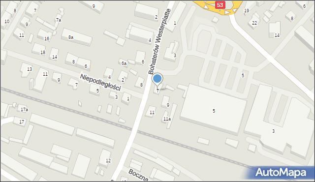 Szczytno, Bohaterów Westerplatte, 7, mapa Szczytno