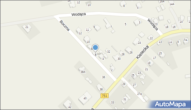 Szewna, Boczna, 6, mapa Szewna