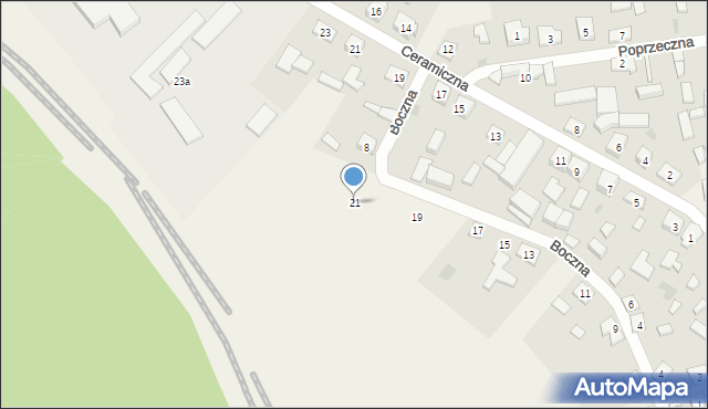 Szlachta, Boczna, 21, mapa Szlachta