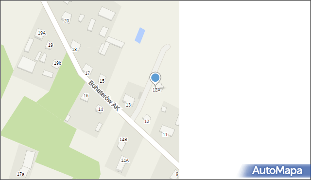 Szulborze Wielkie, Bohaterów AK, 12A, mapa Szulborze Wielkie