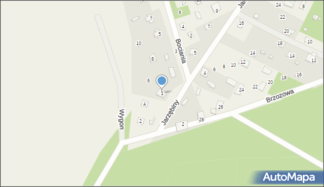 Szumin, Bociania, 1, mapa Szumin