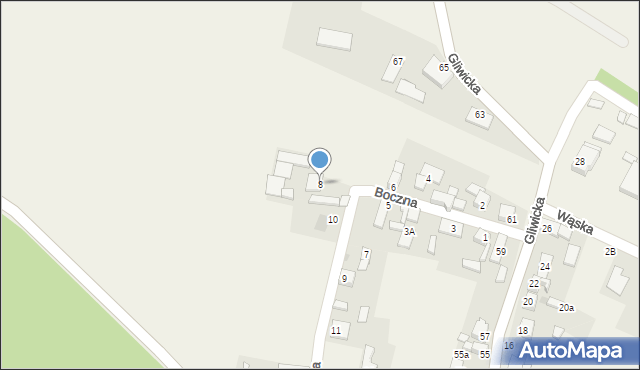 Taciszów, Boczna, 8, mapa Taciszów