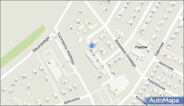 Tarnobrzeg, Bolesława Śmiałego, 46, mapa Tarnobrzegu