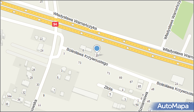 Tarnów, Bolesława Krzywoustego, 10, mapa Tarnów