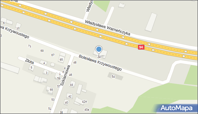 Tarnów, Bolesława Krzywoustego, 24, mapa Tarnów