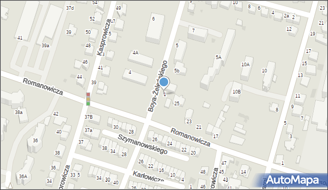 Tarnów, Boya-Żeleńskiego Tadeusza, 1, mapa Tarnów