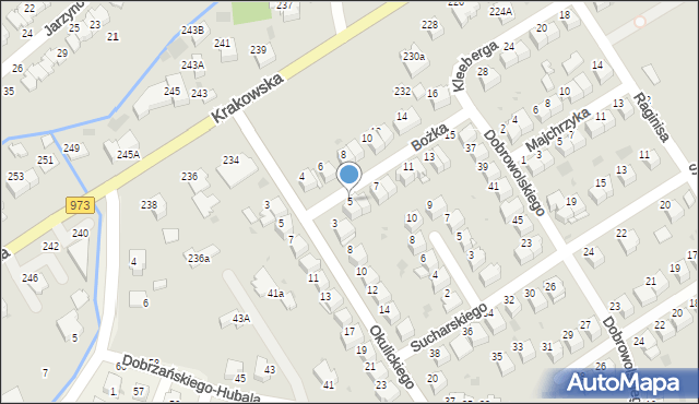 Tarnów, Bożka Jana, 5, mapa Tarnów