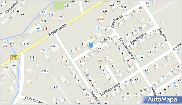 Tarnów, Bożka Jana, 7, mapa Tarnów