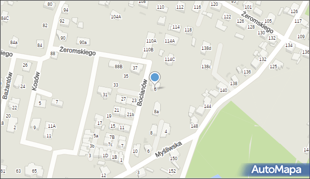 Tarnowskie Góry, Bocianów, 6, mapa Tarnowskie Góry