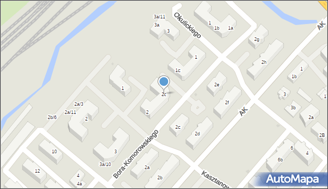Tczew, Bora-Komorowskiego Tadeusza, gen., 2c, mapa Tczew