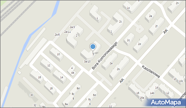 Tczew, Bora-Komorowskiego Tadeusza, gen., 3, mapa Tczew