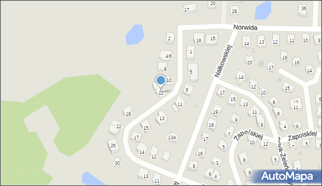 Tczew, Borchardta Karola Olgierda, kpt., 12, mapa Tczew