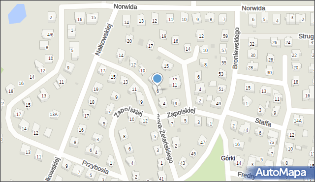 Tczew, Boya-Żeleńskiego Tadeusza, 6, mapa Tczew