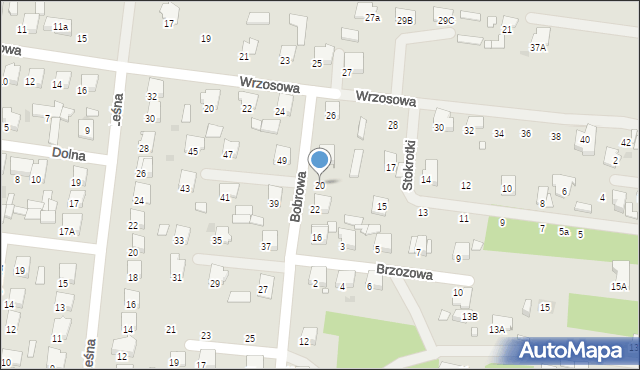 Tłuszcz, Bobrowa, 20, mapa Tłuszcz