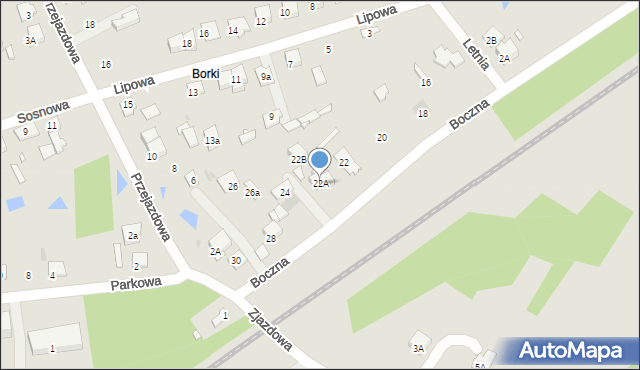 Tłuszcz, Boczna, 22A, mapa Tłuszcz
