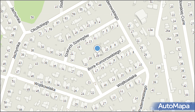 Tomaszów Lubelski, Bora-Komorowskiego Tadeusza, gen., 14, mapa Tomaszów Lubelski