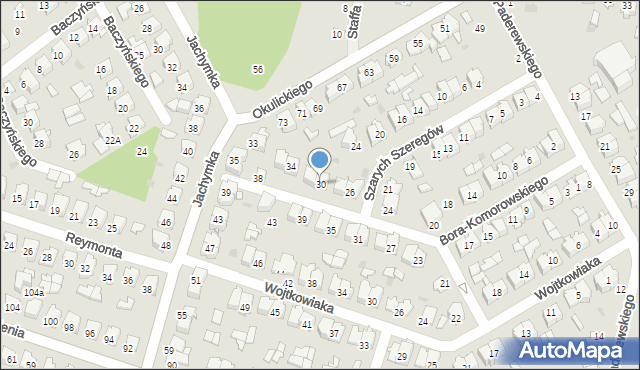 Tomaszów Lubelski, Bora-Komorowskiego Tadeusza, gen., 30, mapa Tomaszów Lubelski