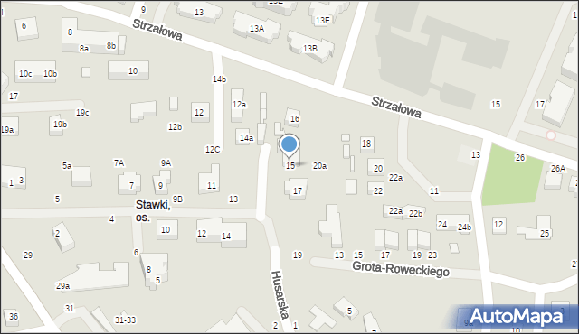 Toruń, Bora-Komorowskiego Tadeusza, gen., 15, mapa Torunia
