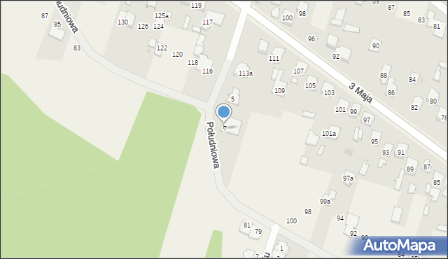 Truskaw, Bociania, 7, mapa Truskaw