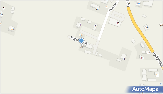 Tryszczyn, Boczna, 12, mapa Tryszczyn