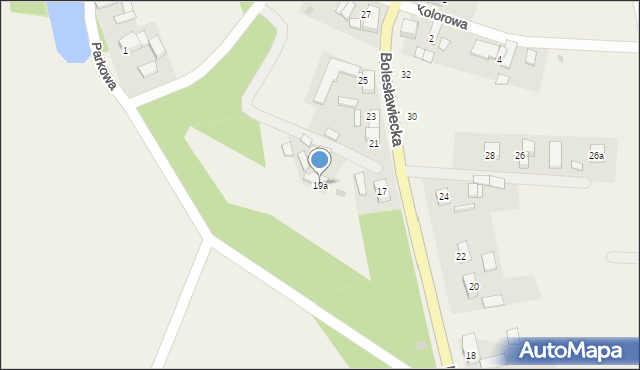 Trzebień, Bolesławiecka, 19a, mapa Trzebień