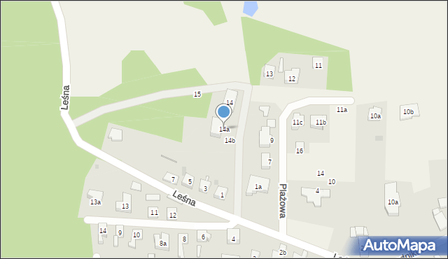 Trzebież, Boczna, 14a, mapa Trzebież