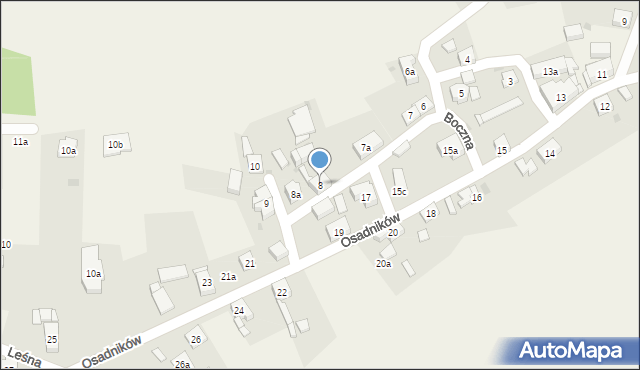 Trzebież, Boczna, 8, mapa Trzebież